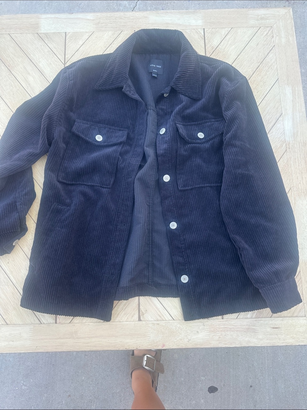 women’s Black Corduroy Shirt Jacket